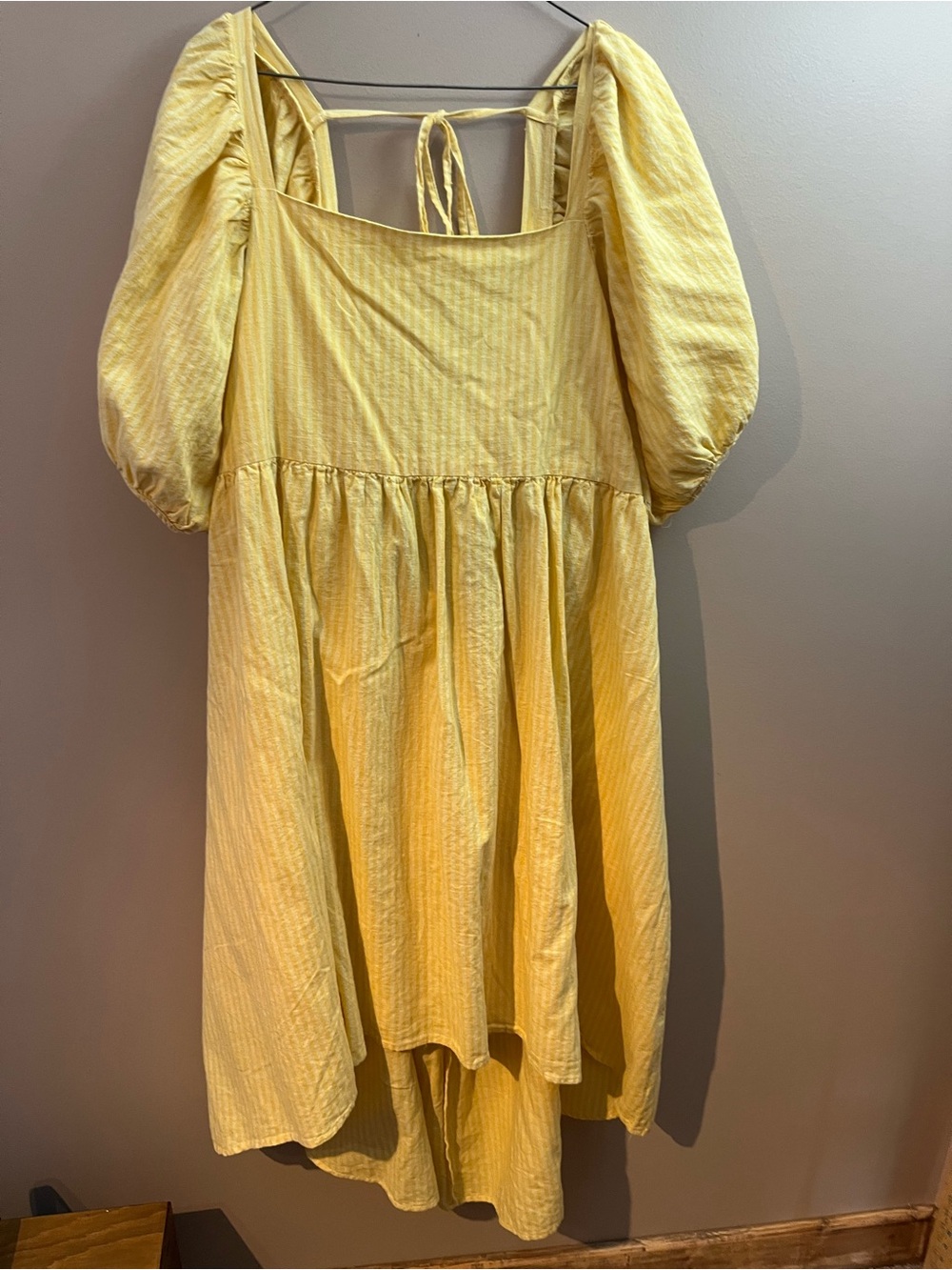 NWT Joe Fresh Yellow Puff-Sleeve Midi Dress